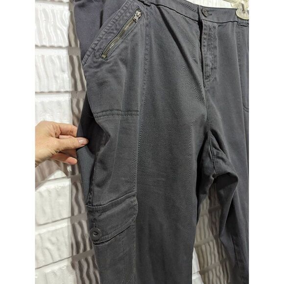 Style & Co. Women's Gray Mid-Rise Straight-Leg Side Pocket Cargo Pants Size 18W - Picture 4 of 5